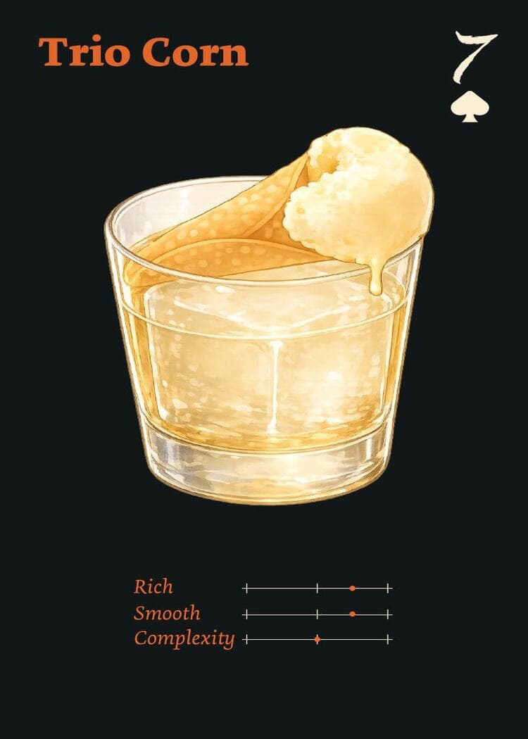 Trio Corn — miso tequila — 7
