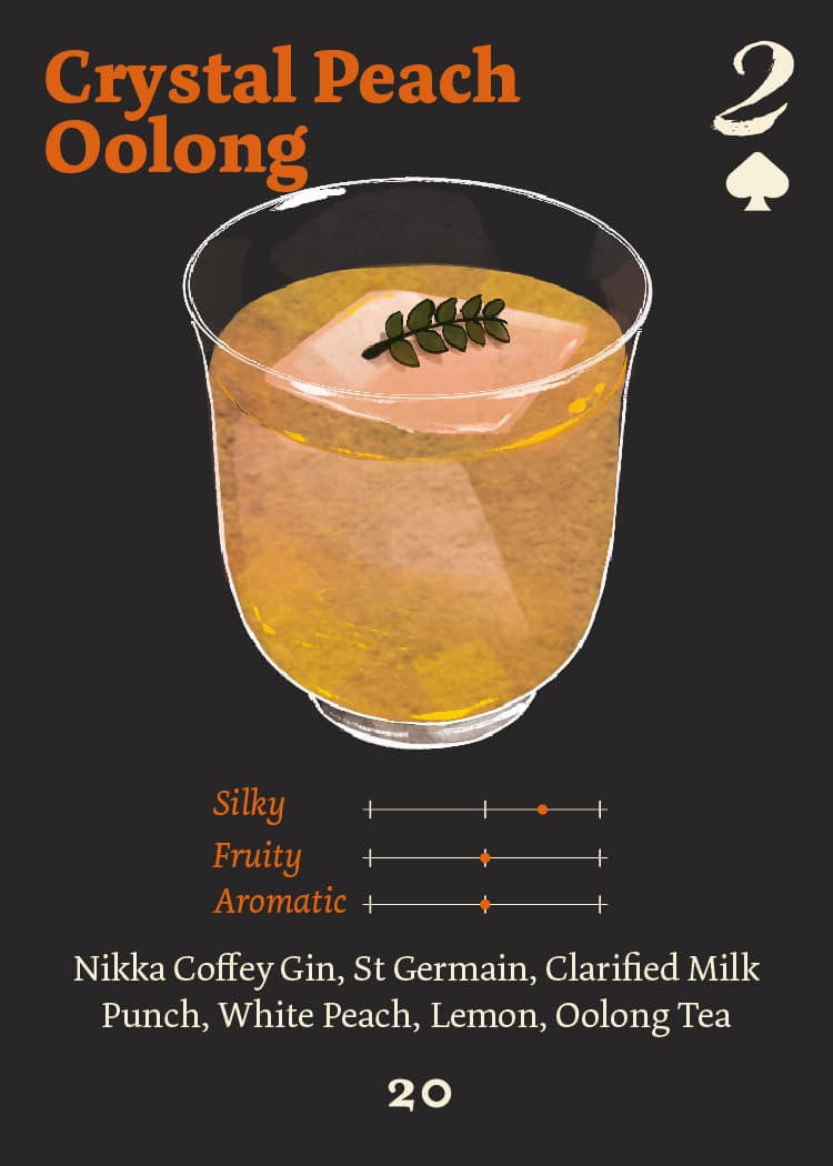 Crystal Peach Oolong clarified milk punch — 2