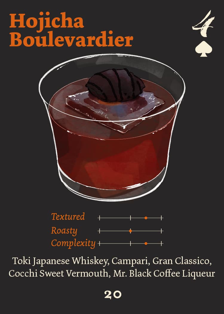 Hojicha Boulevardier (Japanese whisky negroni style) — 4