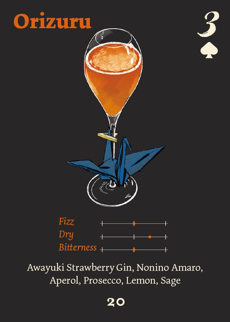 Orizuru Strawberry Gin Spritz with prosecco — 3