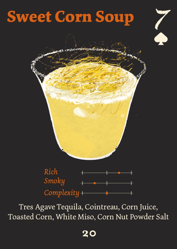Sweet Corn Soup cocktail with miso tequila — 7